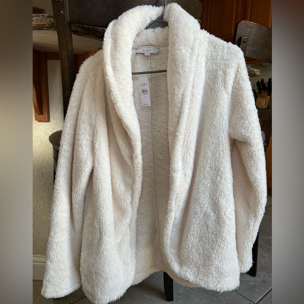 LOFT Fuzzy soft cardigan sweater/jacket
